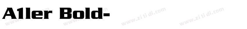 A1ler Bold字体转换